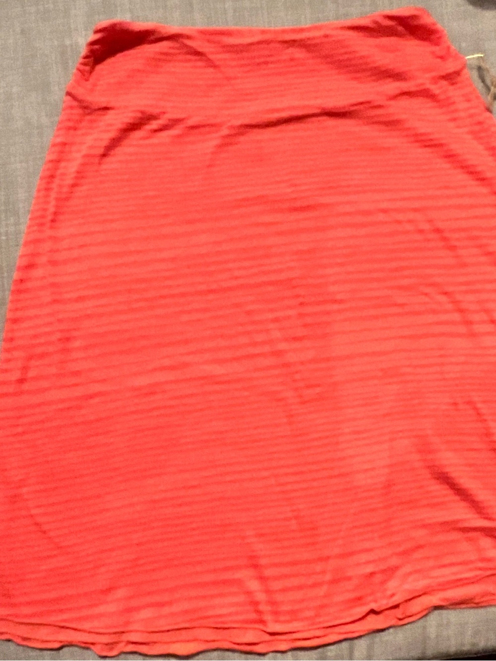 Dakini Coral-Striped Reversible A-Line Summer Skirt XS